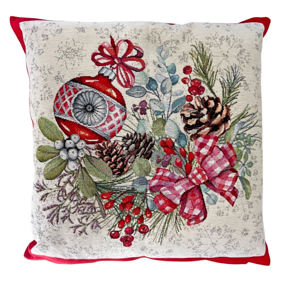 Vánoční gobelínový ubrus vánoční koule