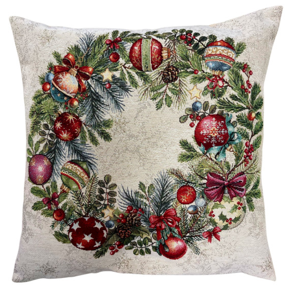 Vianočný gobelínový obrus vianočný veniec 3