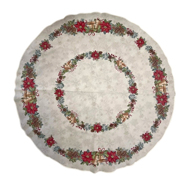 Vánoční gobelínový ubrus Zvonky