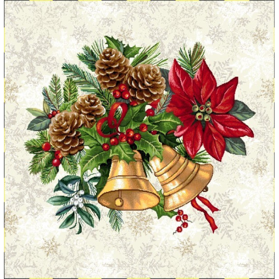 Vánoční gobelínový ubrus Zvonky