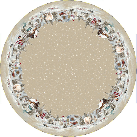 Gobelínový obrus Ľadový medveď kruh 140cm