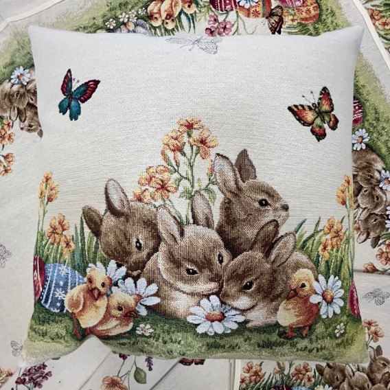 Gobelínový obrus veľkonočný - Zajačiky 2 rôzne rozmery