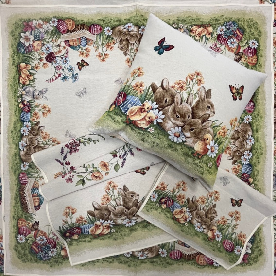 Gobelínový obrus veľkonočný - Zajačiky 2 rôzne rozmery