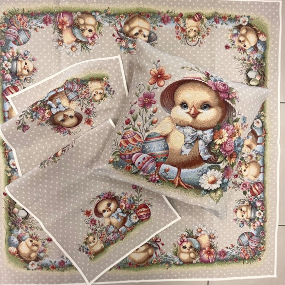 Gobelínový obrus veľkonočný - Roztomilé kuriatko rôzne rozmery