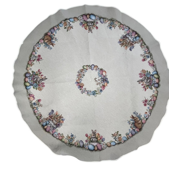 Gobelínový obrus veľkonočný - Zajačik a tulipány rôzne rozmery