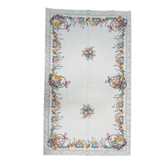 Gobelínový obrus veľkonočný - Kuriatka v košíku rôzne rozmery