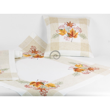 Obrus jesenný vyšívaný Listy 2 rôzne rozmery