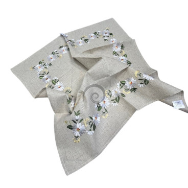 Obrus  vyšívaný Margaretky 80x80