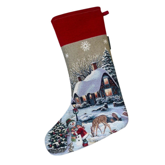 Mikulášska čižma gobelínová -Zima