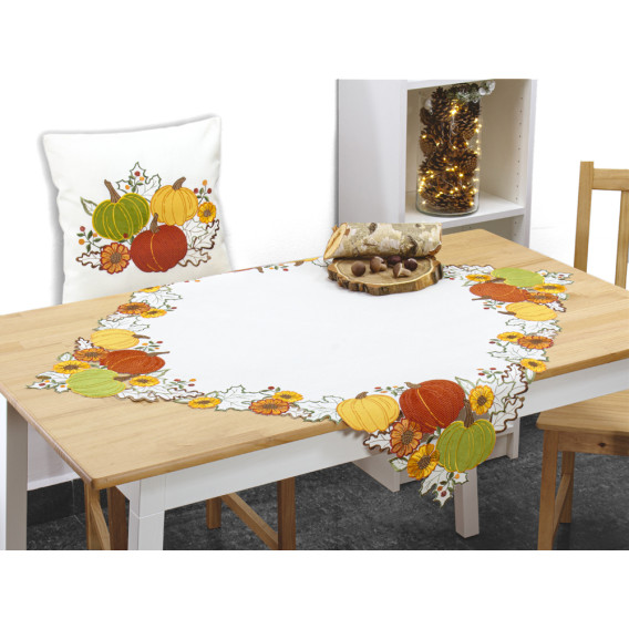 Obrus jesenný vyšívaný Tekvice 3 rôzne rozmery