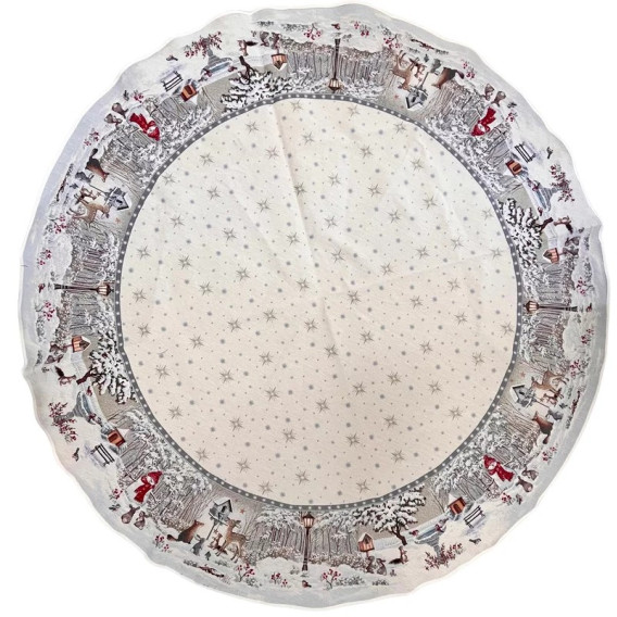 Gobelínový ubrus Zasnežený les 100x100cm