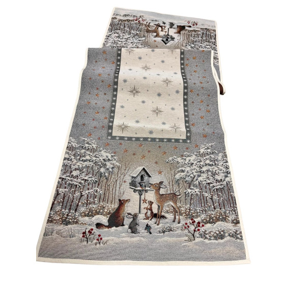 Gobelínový obrus Zasnežený les 100x100cm