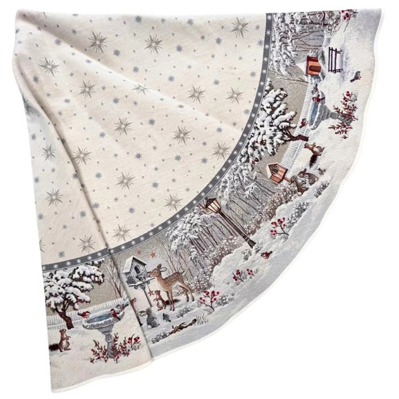 Gobelínový obrus Zasnežený les 100x100cm