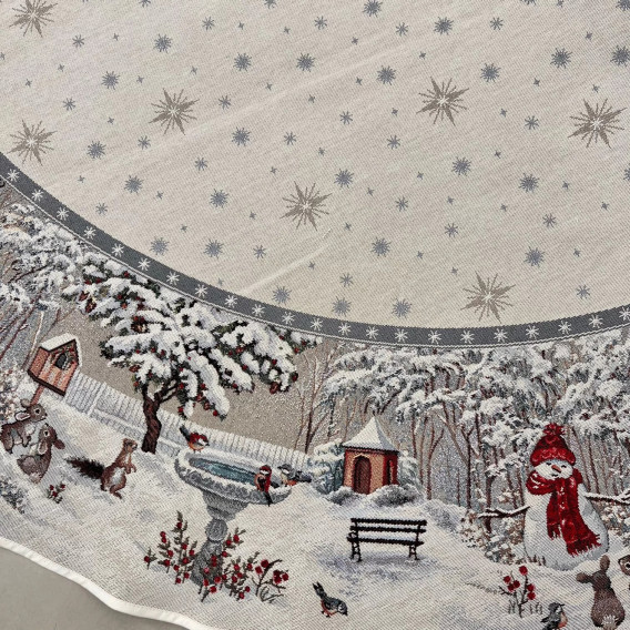Gobelínový obrus Zasnežený les 100x100cm