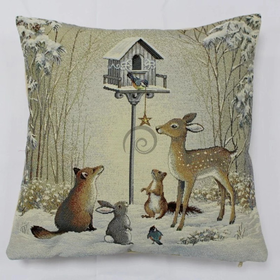 Gobelínový obrus Zasnežený les 100x100cm