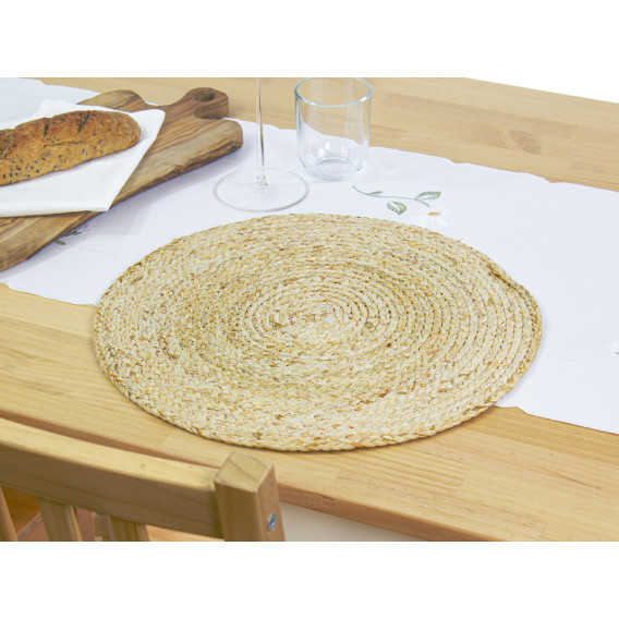 Prostíraní ratan žlutá kruh 38cm