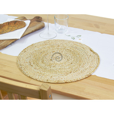 Prostíraní ratan žlutá kruh 38cm