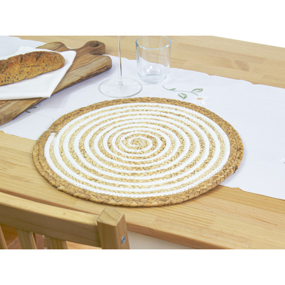 Prostíraní ratan žlutá kruh 38cm