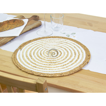 Prostíraní ratan žlutá kruh 38cm