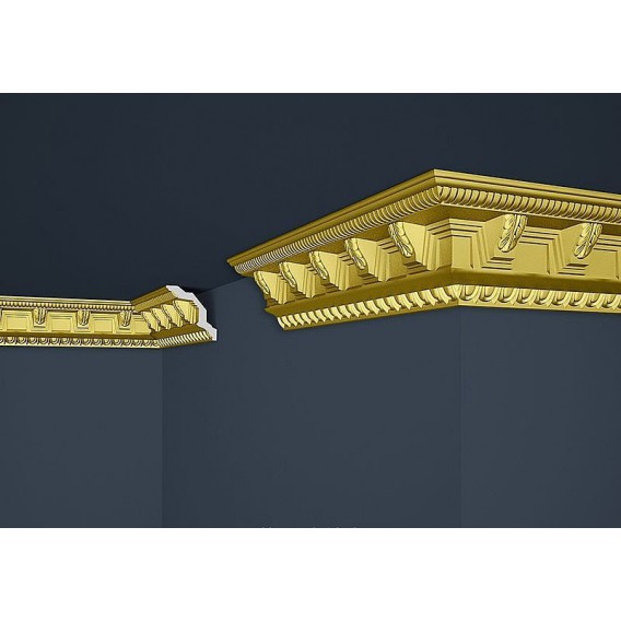 Zlatá polystyrenová stropní lišta PB-23SG 2m (70x71mm)