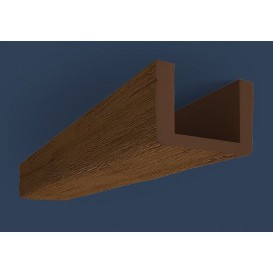 Rustikálny polyuretánový trám tmavý 4m(13x20cm)