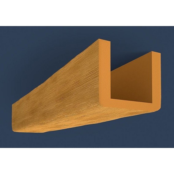 Rustikální polyuretanový trám světlý 4m (17x19cm)