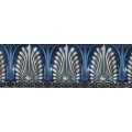 Samolepiaca bordúra Modro biely ornament BO0076 10,6cmx5m