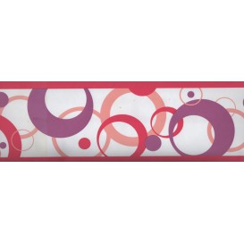 Samolepiaca bordúra Ružové kruhy BO5019 10,6cmx5m