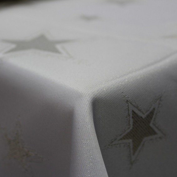 Vianočný obojstranný teflónový obrus zlatý Hviezdy