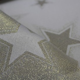 Vianočný obojstranný teflónový obrus zlatý Hviezdy