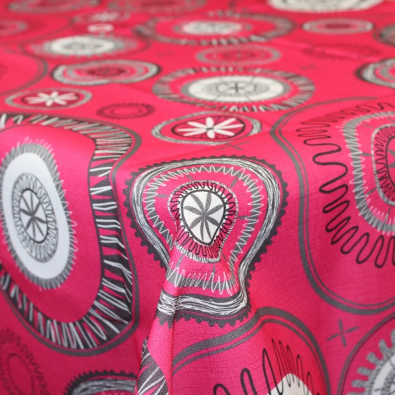 Obrus teflónový Magenta kruhy 511