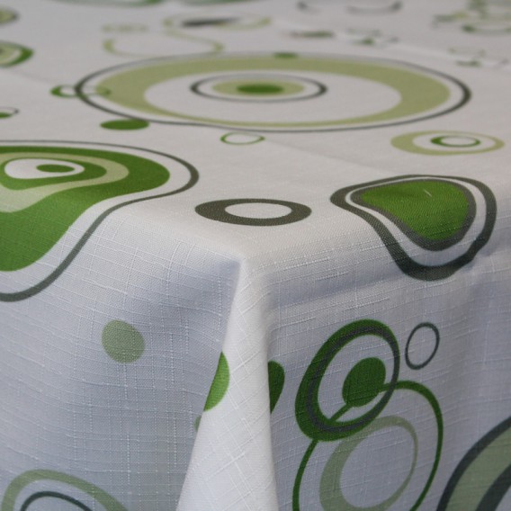 Obrus teflónový Zelené kruhy 274