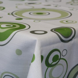 Obrus teflónový Zelené kruhy 274