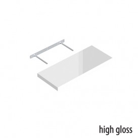 Samonosná polica biela lesklá 59,5x23,5cm