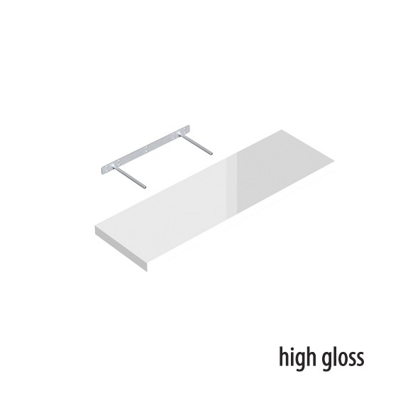 Samonosná polica biela lesklá 79,5x23,5cm