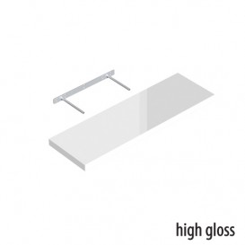 Samonosná polica biela lesklá 79,5x23,5cm