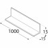 Hliníkový profil rovnoramenný 15x15x1000mm