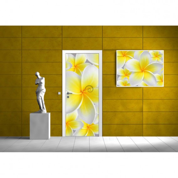 Dverová fototapeta - DV0003 - Žltobiely kvet