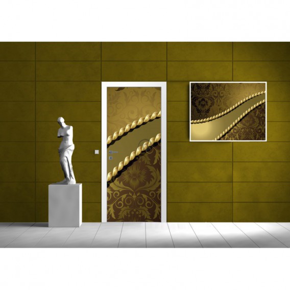 Dverová fototapeta - DV0004 - Zlaté ornamenty