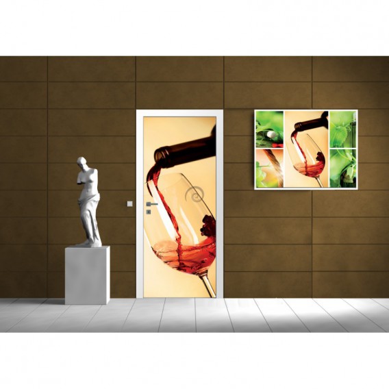 Dverová fototapeta - DV0019 - Mozaika víno