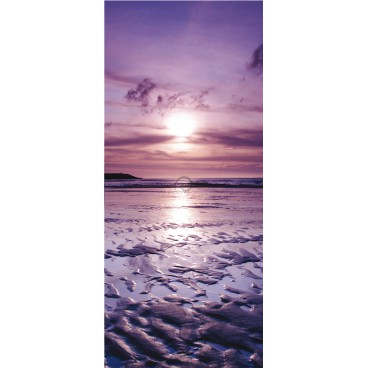 Dverová fototapeta - DV0036 - Fialový západ slnka