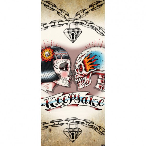 Dverová fototapeta - DV0323 - Lebka – oldschool