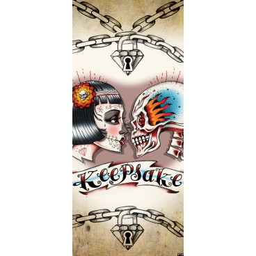 Dverová fototapeta - DV0323 - Lebka – oldschool