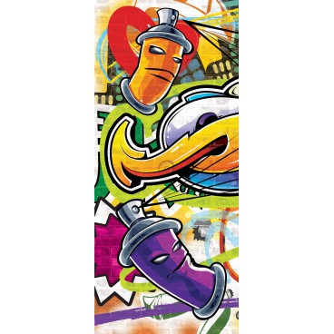 Dverová fototapeta - DV0331 - Graffiti - farebný štýl street