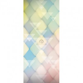 Dverová fototapeta - DV0374 - Klasické trojuholníky – tyrkysové