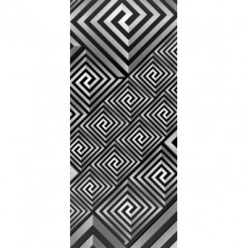 Dverová fototapeta - DV0381 - Čiernobiely labyrint