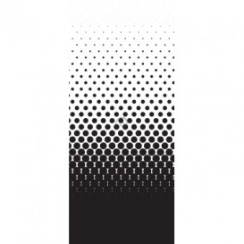 Dverová fototapeta - DV0384 - Čiernobiele bodky
