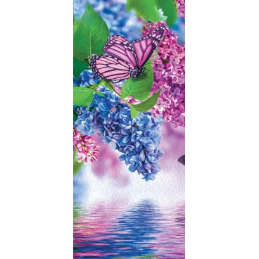 Dverová fototapeta - DV0393 - Orgován s motýľmi