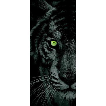 Dverová fototapeta - DV0067 - Zelený tiger