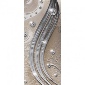Dverová fototapeta - FT3432 - Hnedo diamantový ornament